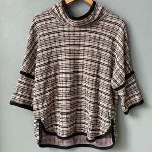Poncho Style Short Sleeve Sweater